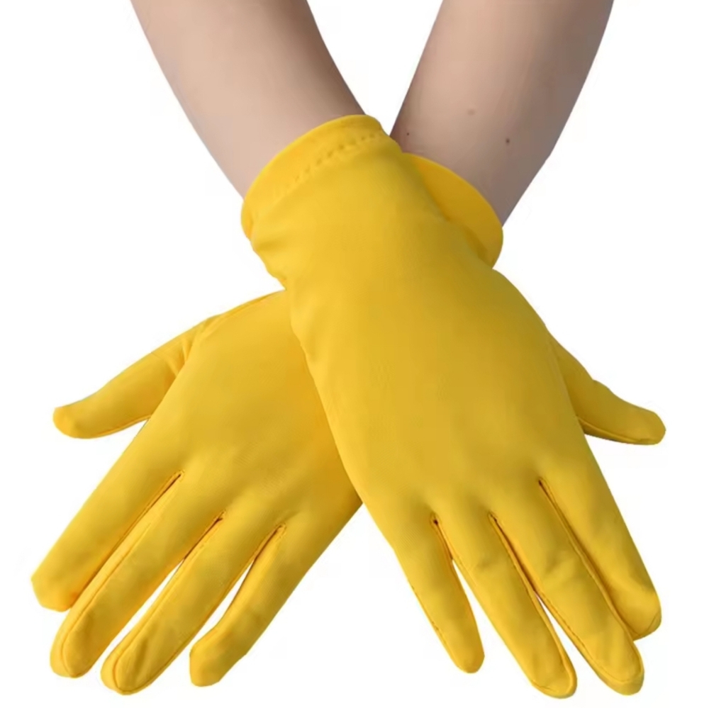 Beloved Millinery Beautiful Bright Yellow Classic Cotton Gloves
